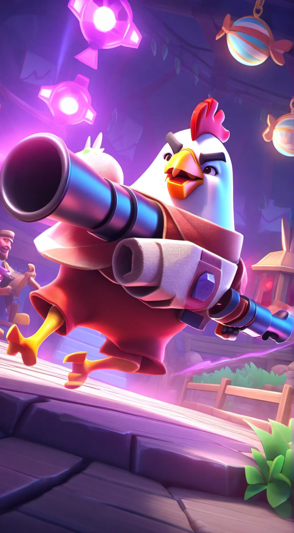 ai character: чикен ган background