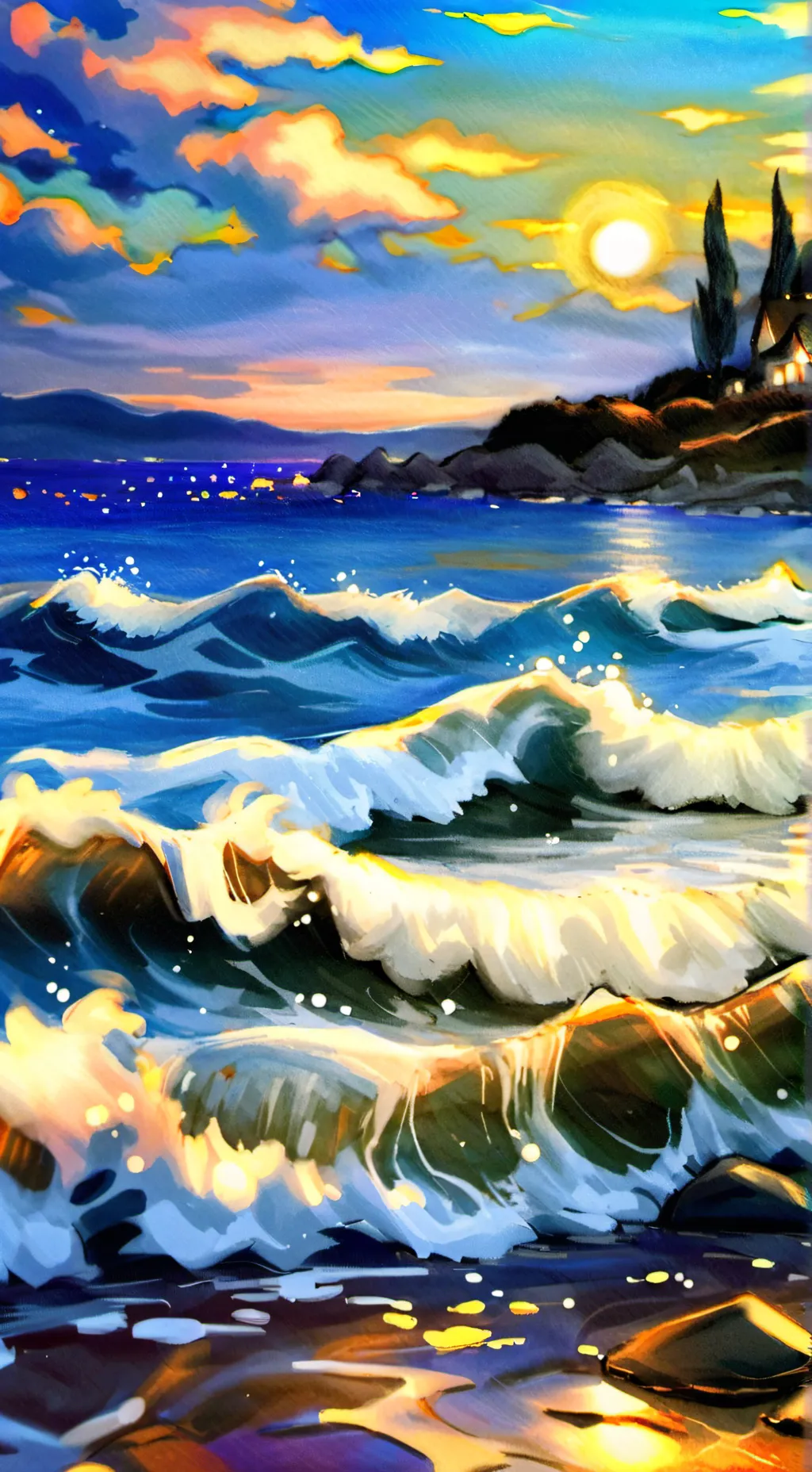 ai character: Ai picked the cove background