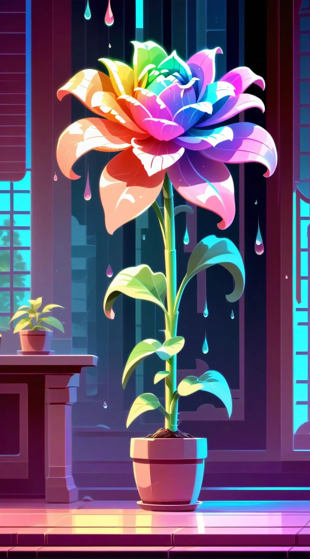 ai character: Dandys world au background