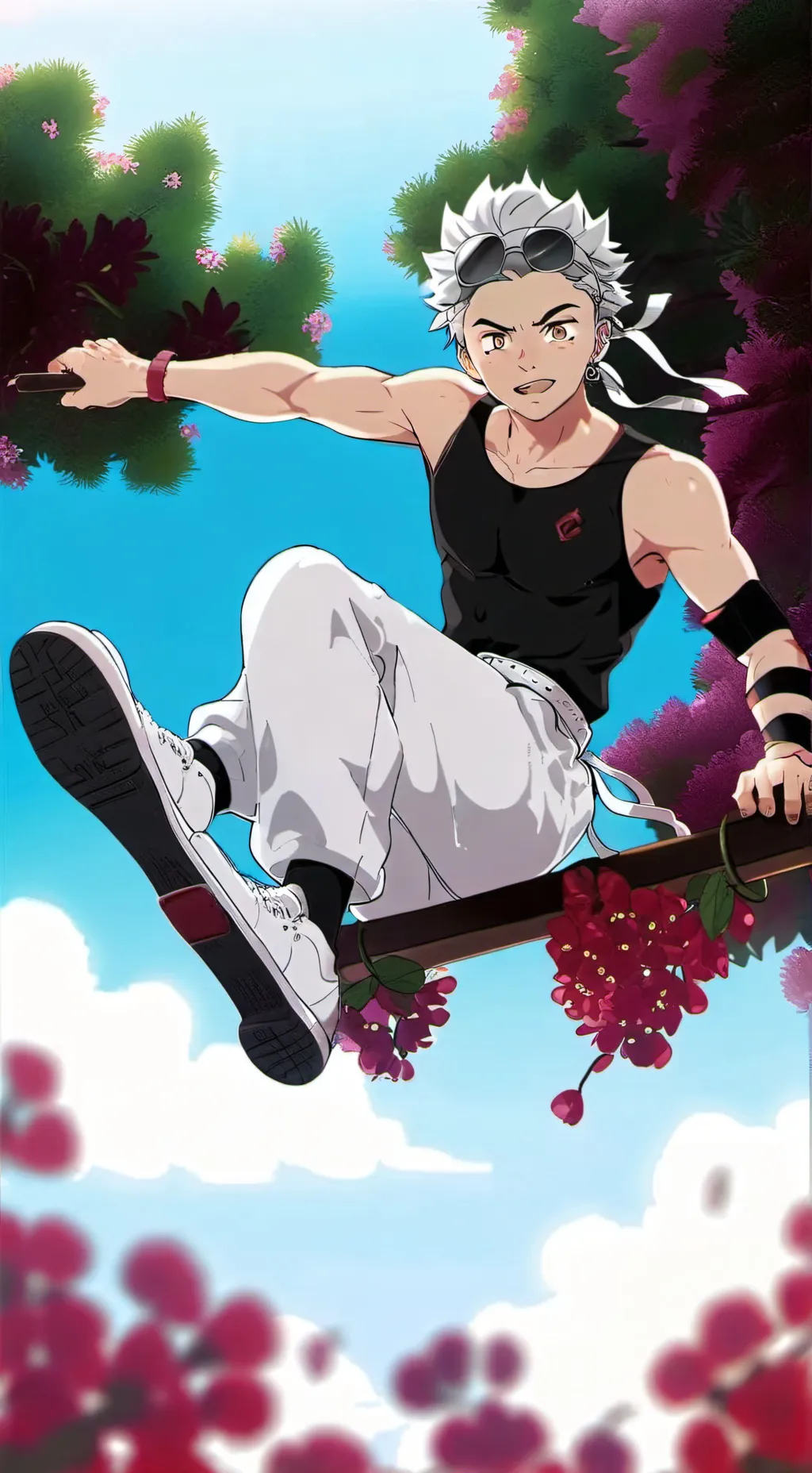 ai character: kny swap au background