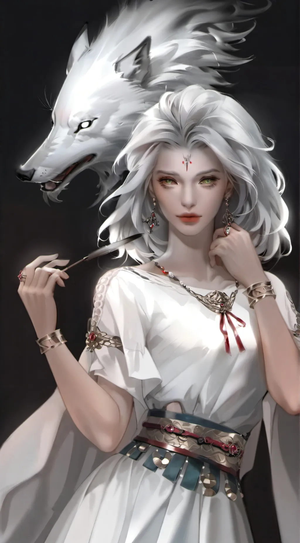 ai character: Moon background