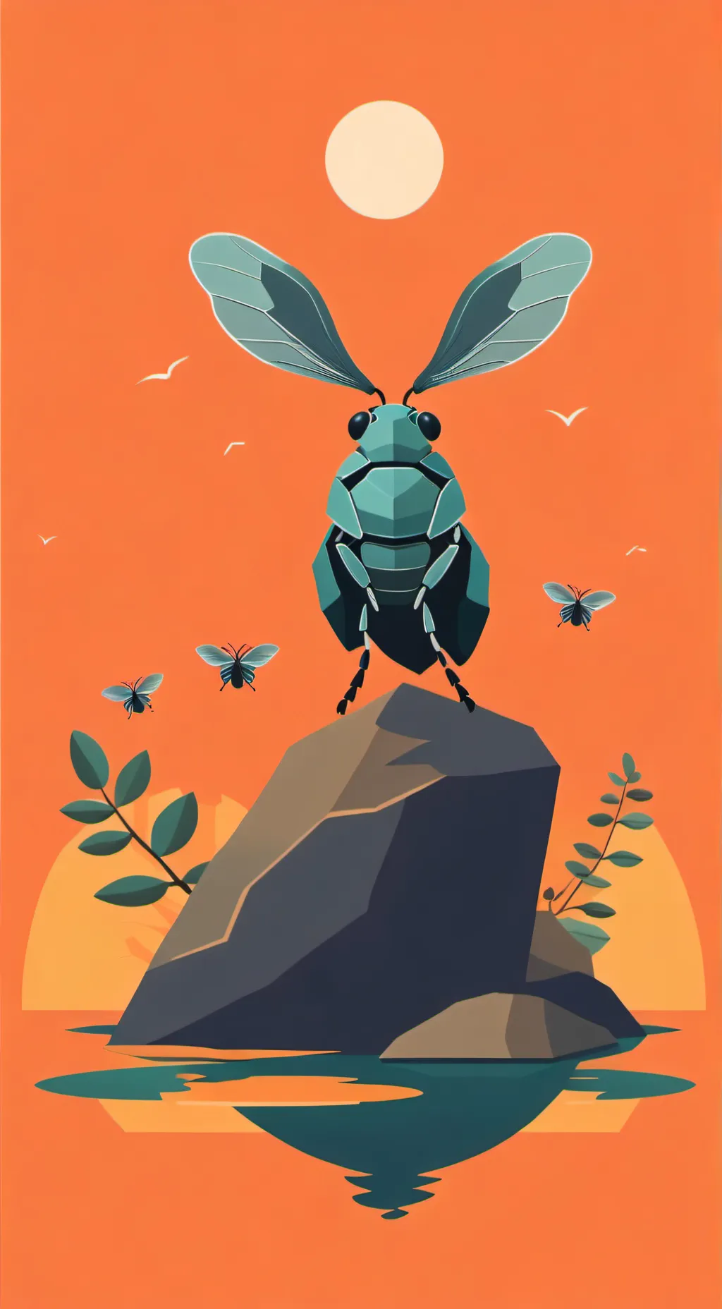 ai character: bug battle op game background