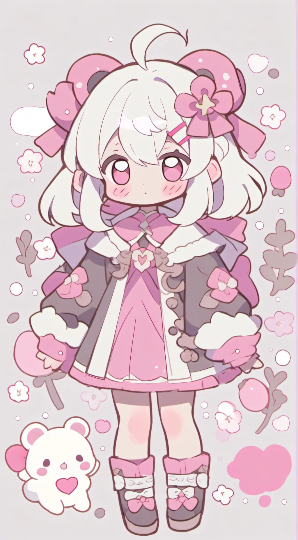 ai character: cherry background