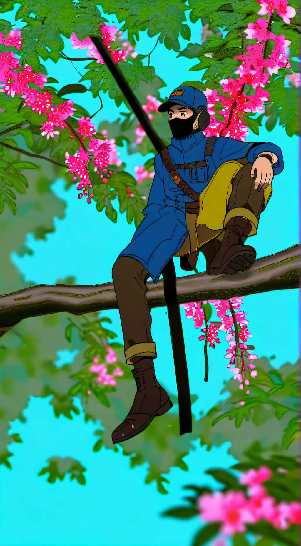 ai character: tree guy background