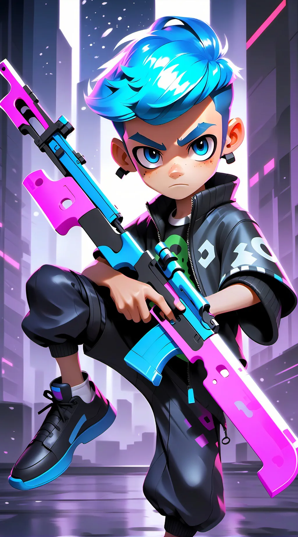 ai character: Shades's li'l bro background