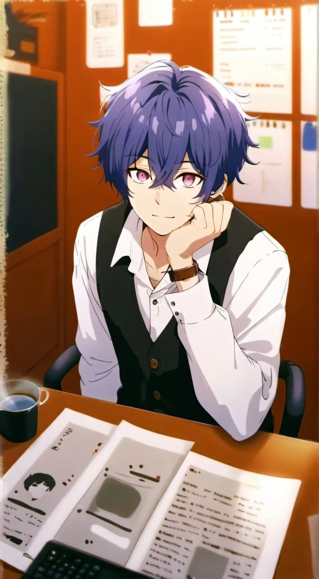 ai character: Murasaki Haruto background