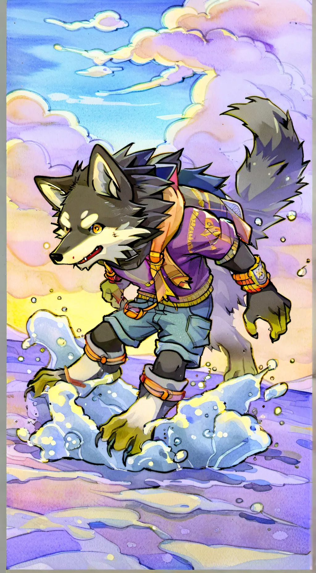 ai character: WEREWOLF!!! background