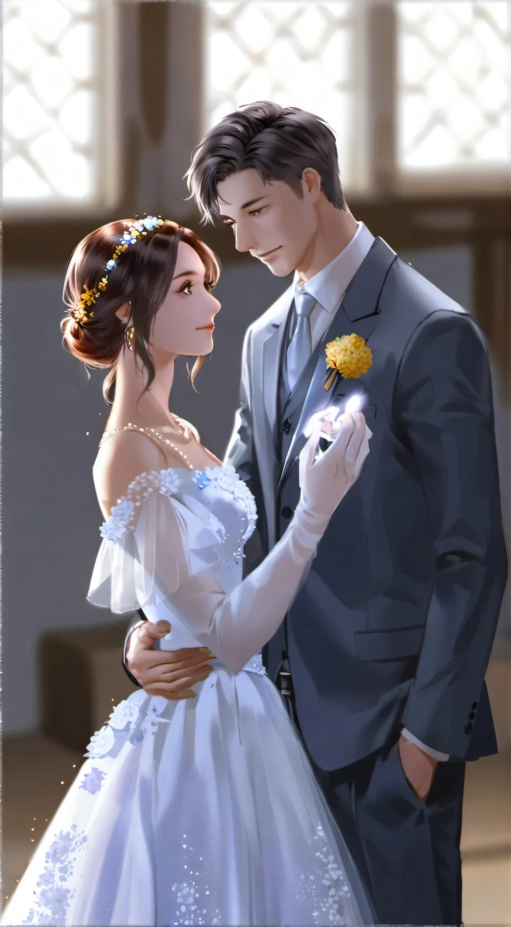 ai character: mariage background