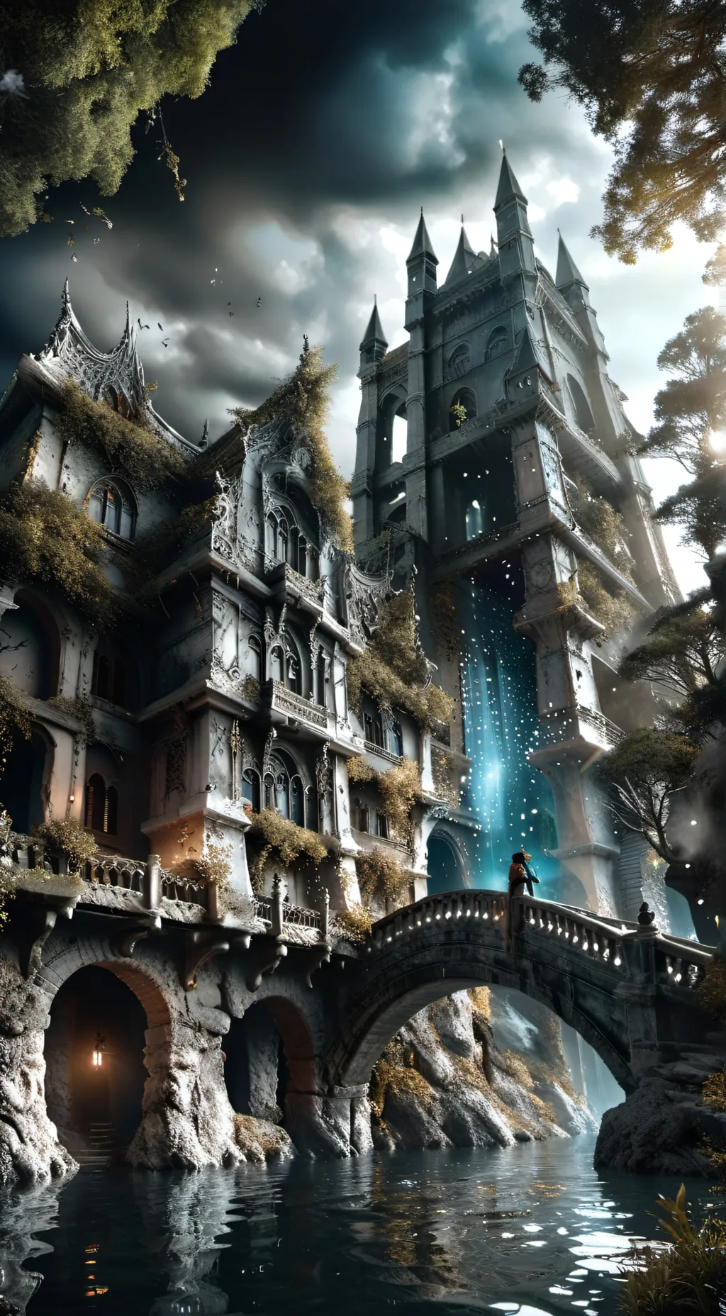 ai character: Haunted house!!!!! background