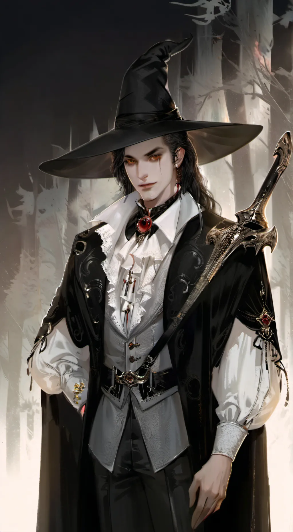 ai character: vampire hunter background
