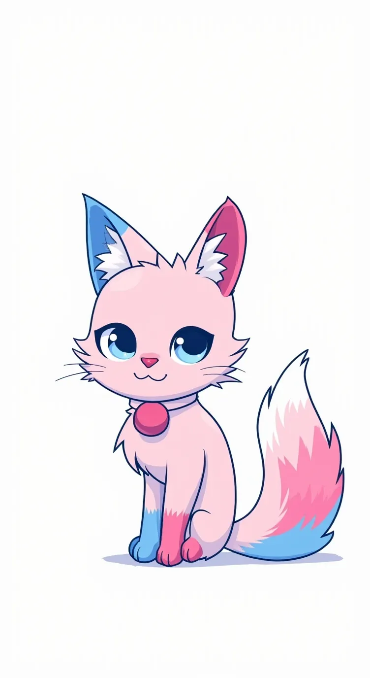 ai character: Furry kitty  background