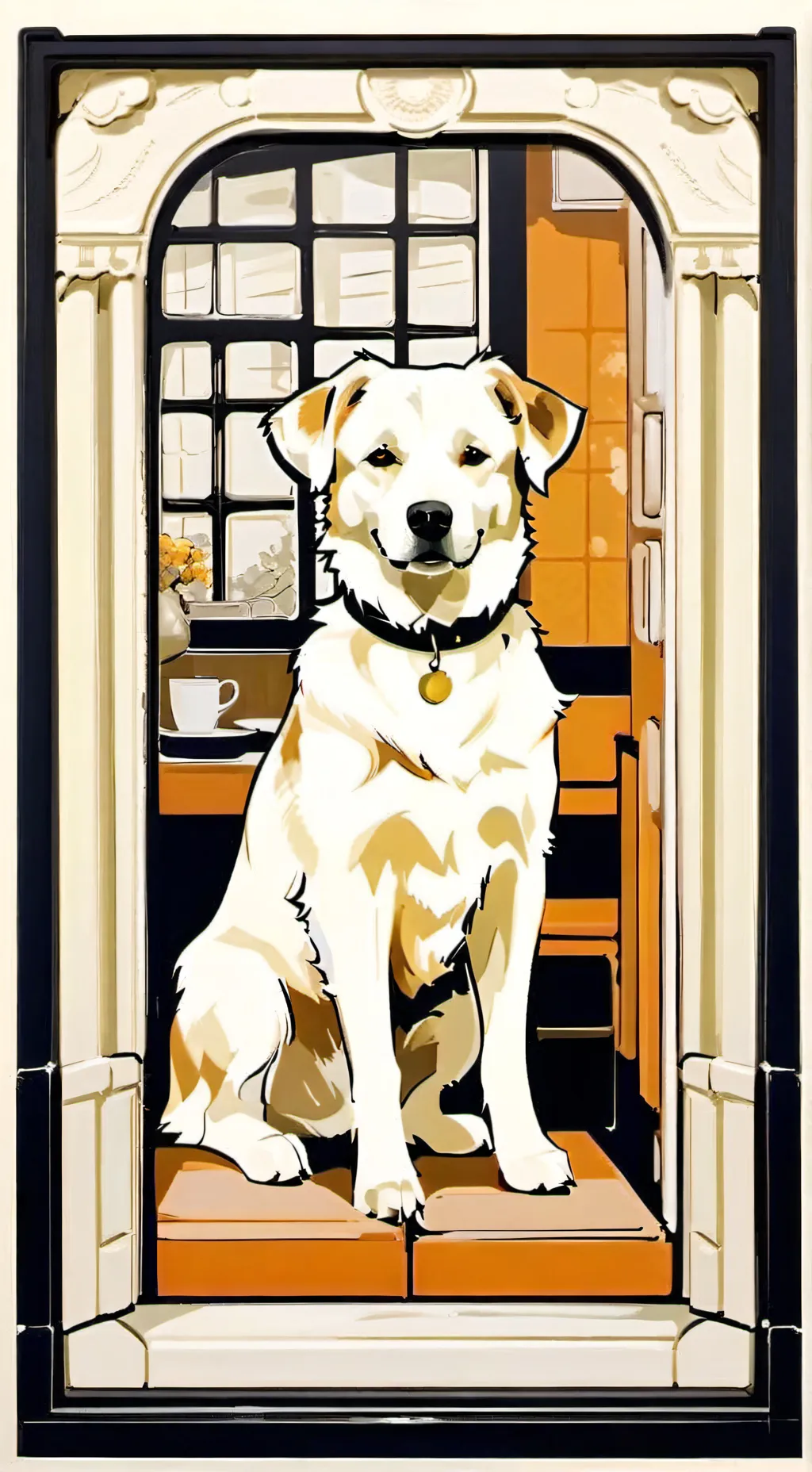 ai character: larry the dog background