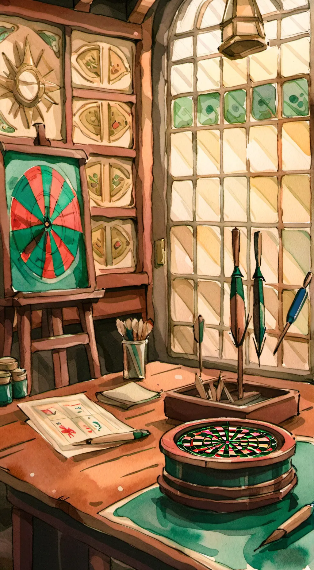 ai character: Darts 🎯 background