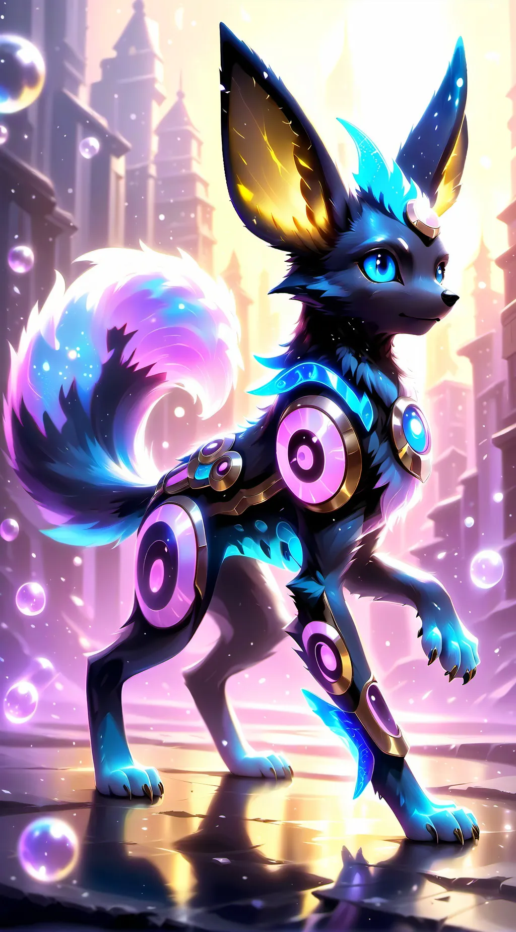 ai character: silver  background