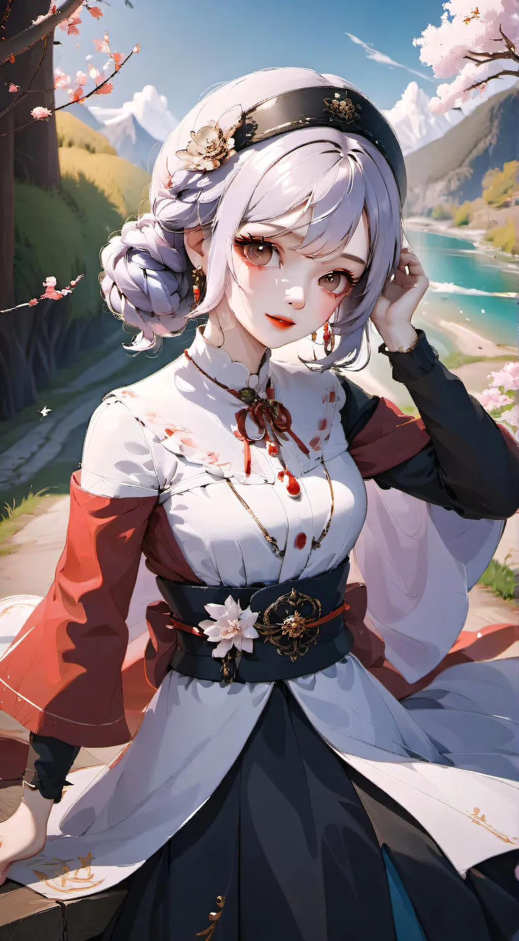 ai character: Sakura background