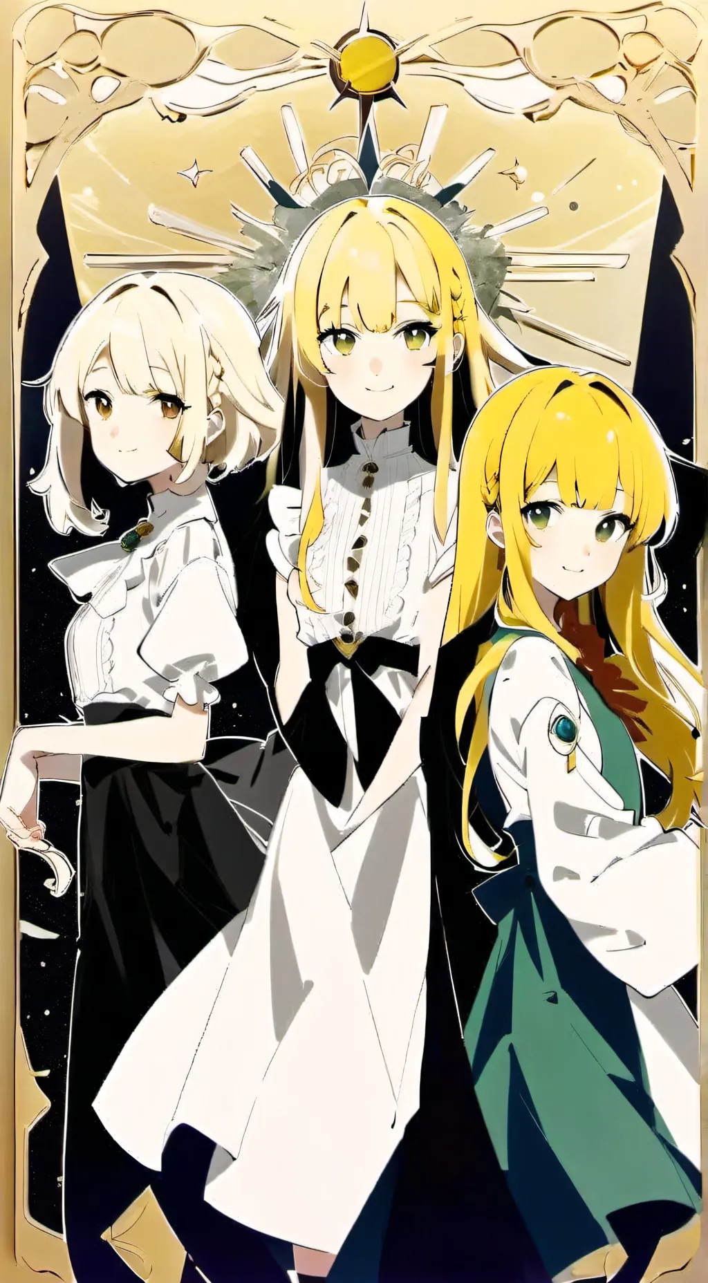 ai character: sonia,melina,sofia background