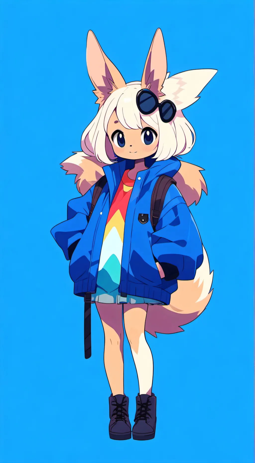 ai character: Eevee Halloween background