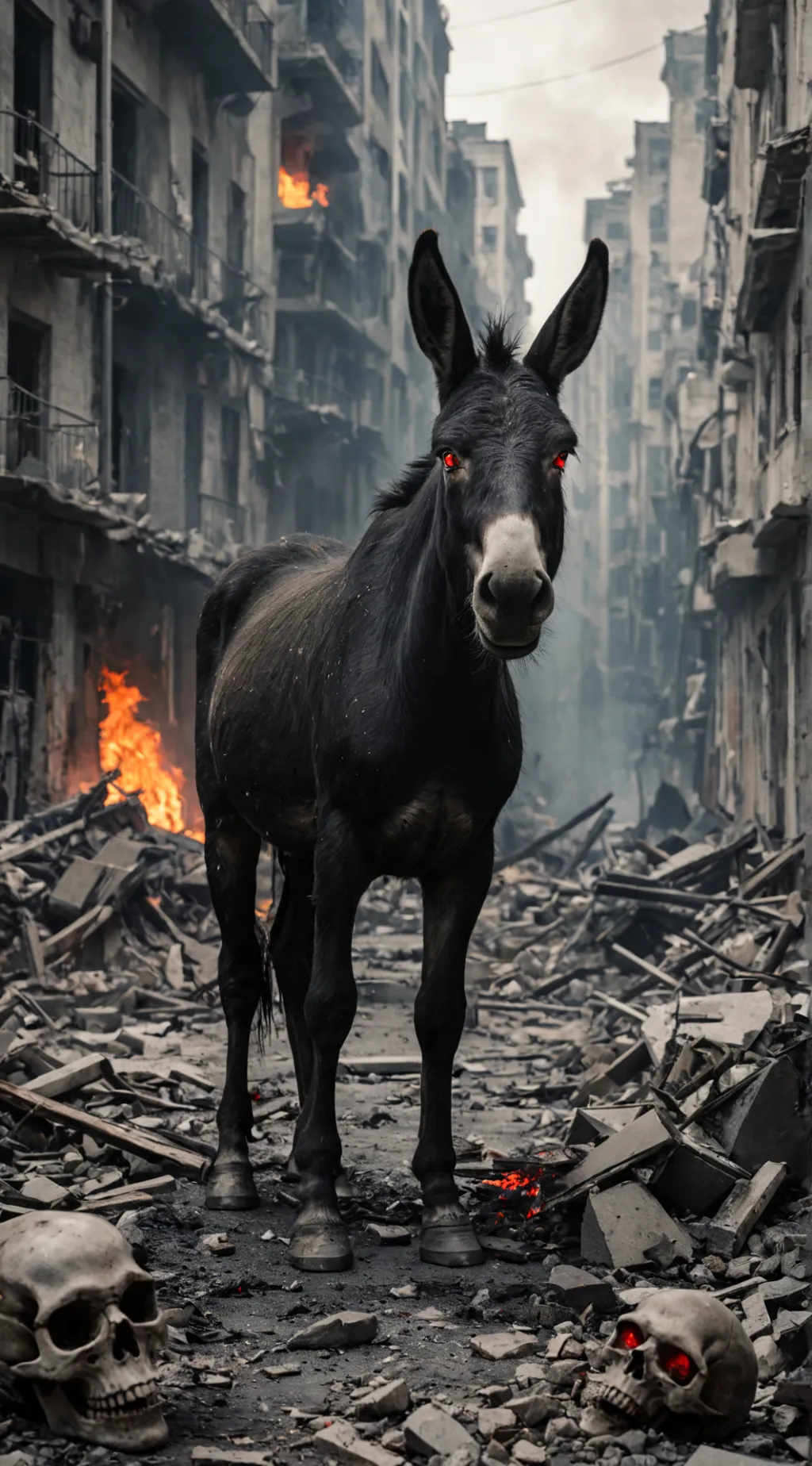 ai character: Dark Donkey  background