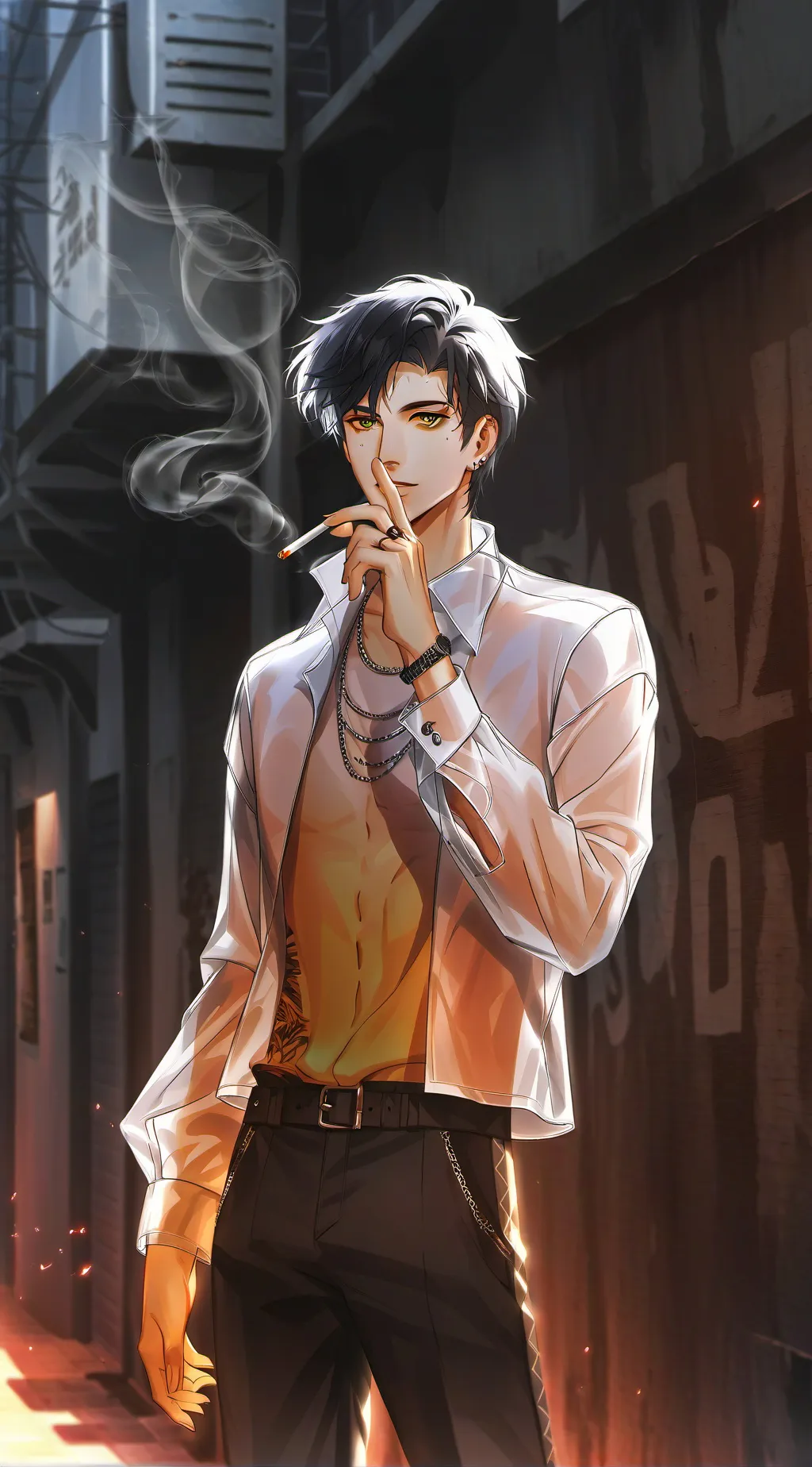 ai character: Vince / cent background