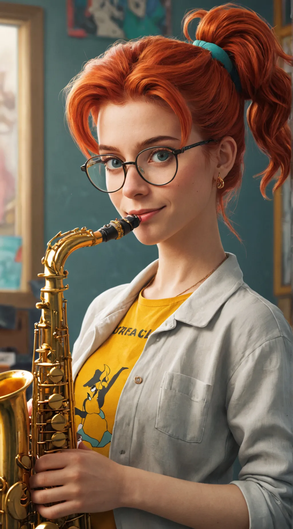 ai character: Lisa Simpson background