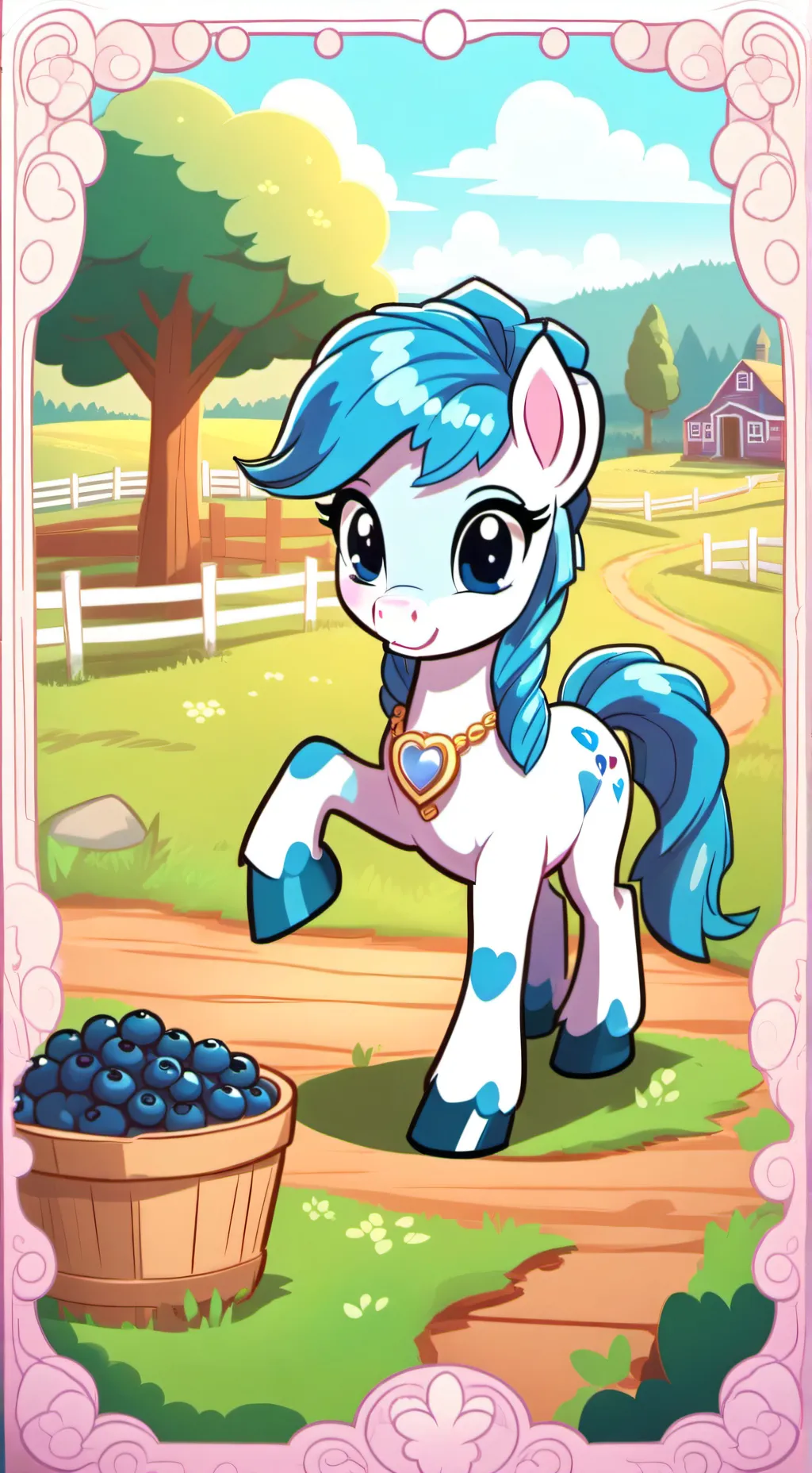 ai character: Blueberry  background