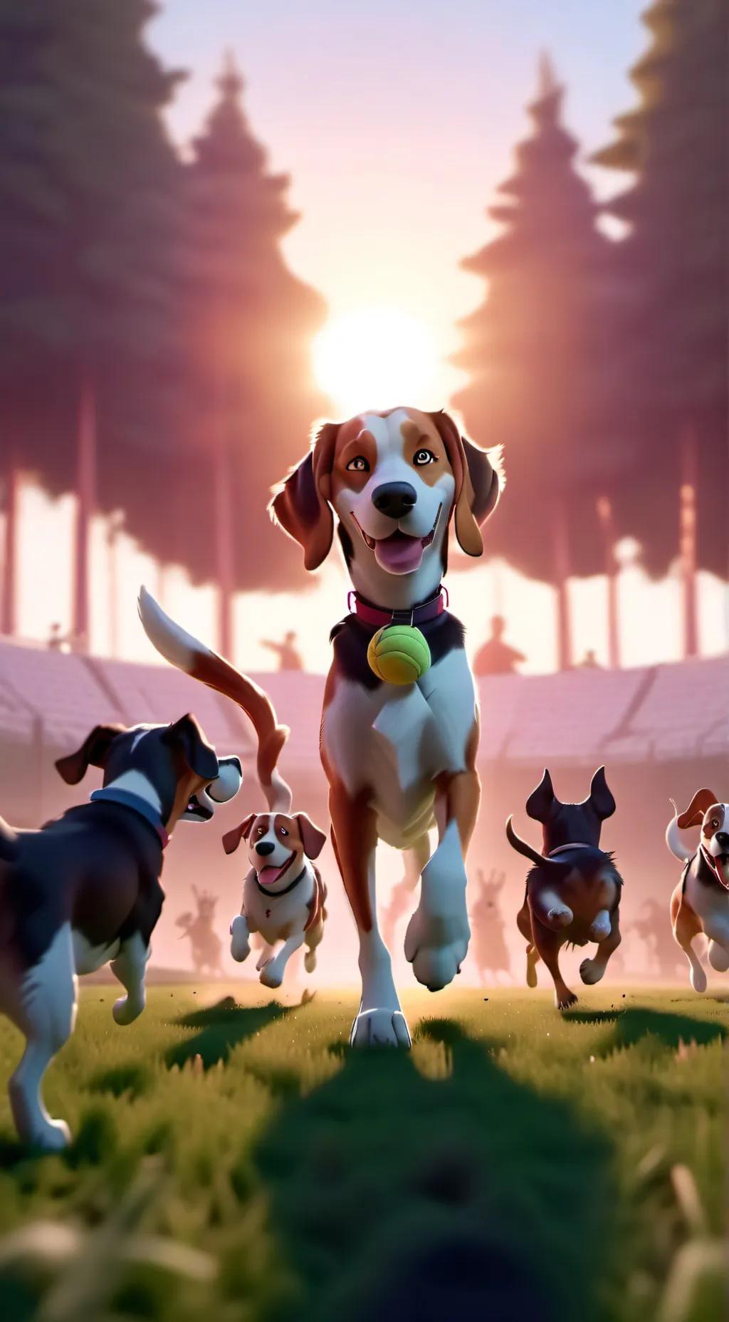 ai character: dogs background