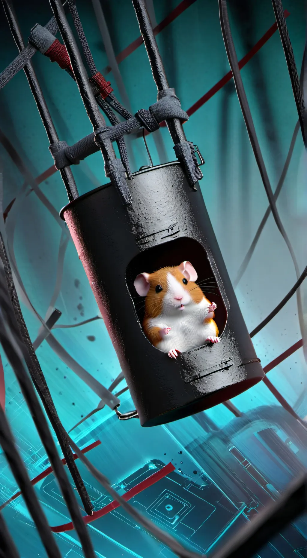 ai character: hamster granade  background