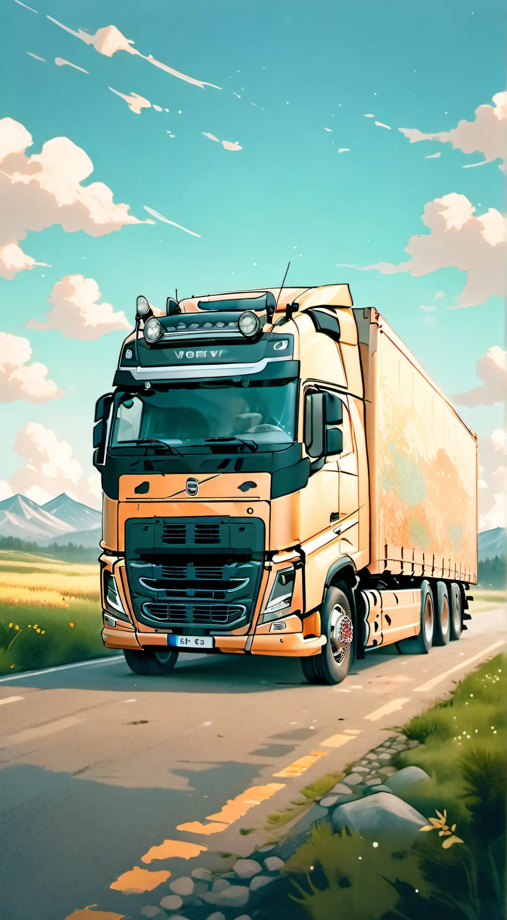 ai character: Volvo FH background