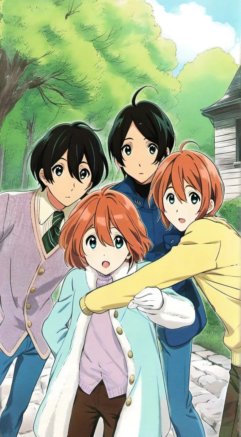 ai character: Five Friends  background