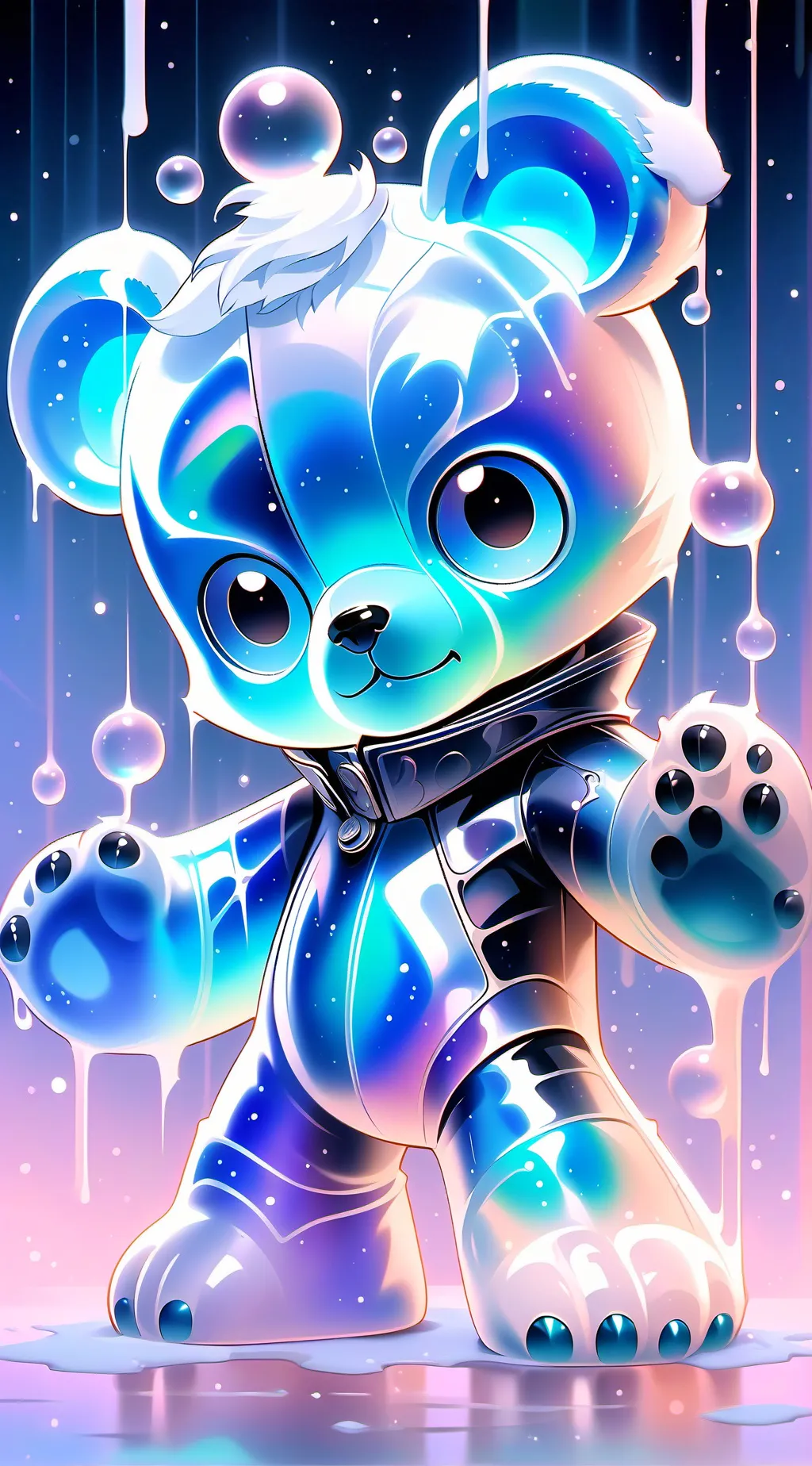 ai character: Galaxy bear background