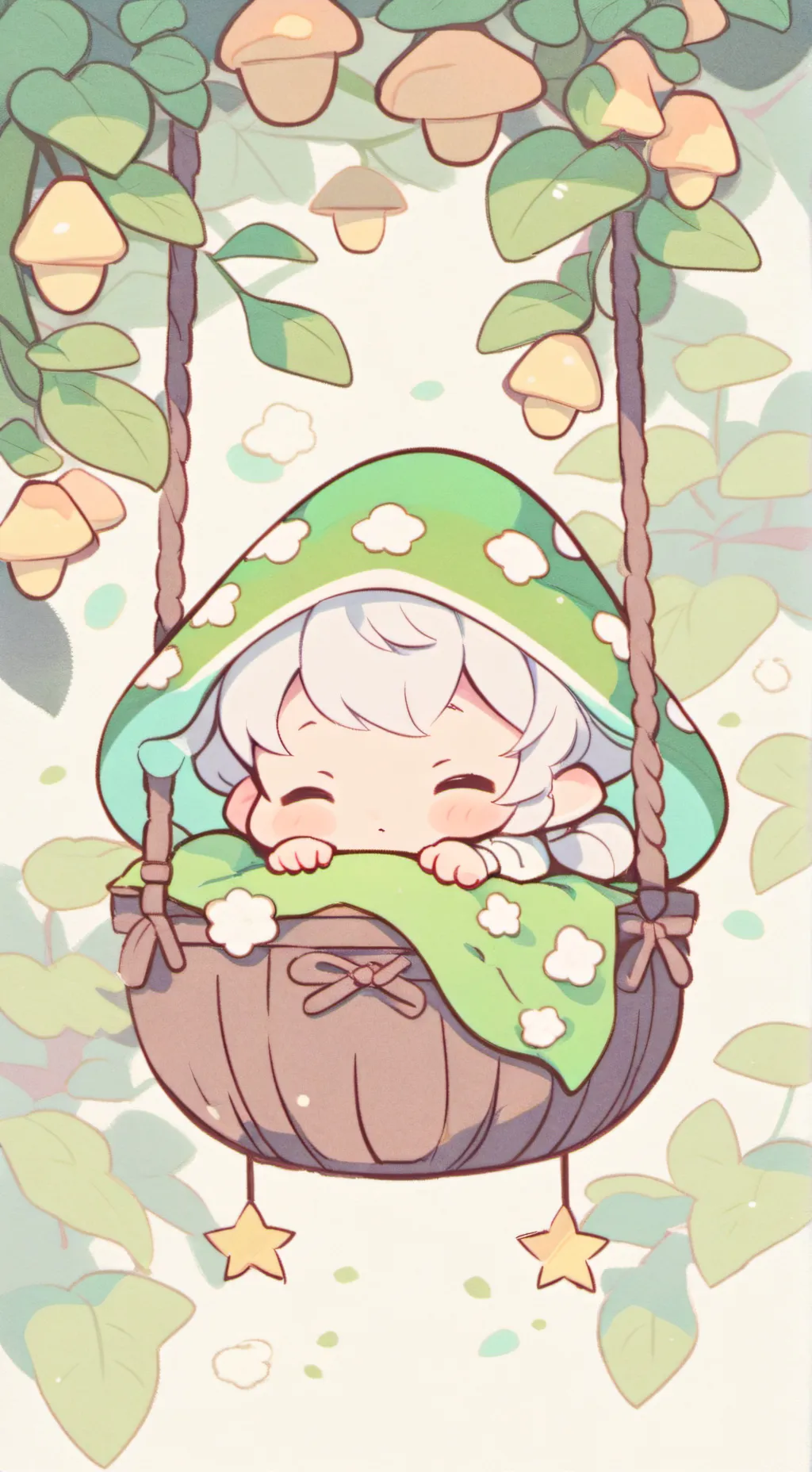 ai character: Sleeping babies background