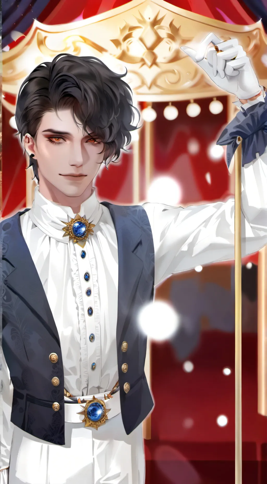 ai character: Harlequin Dante background