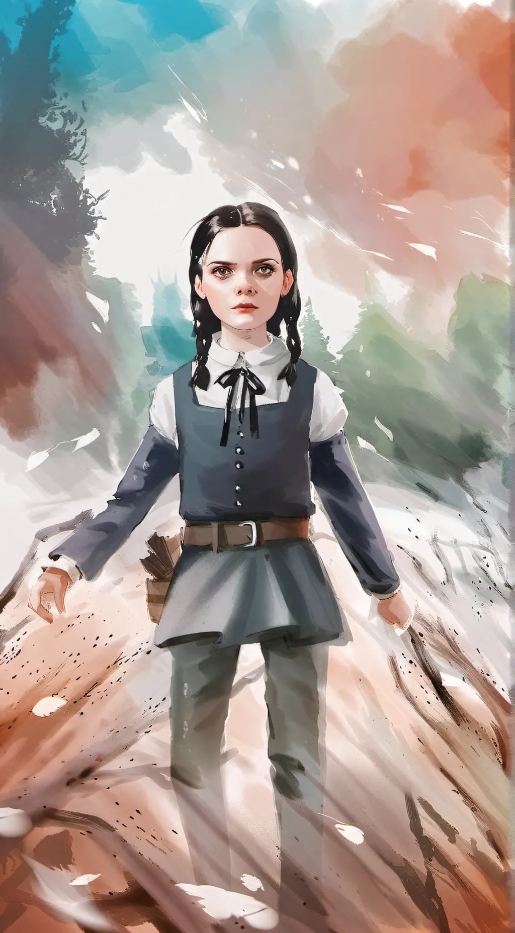 ai character: wednesday addams background