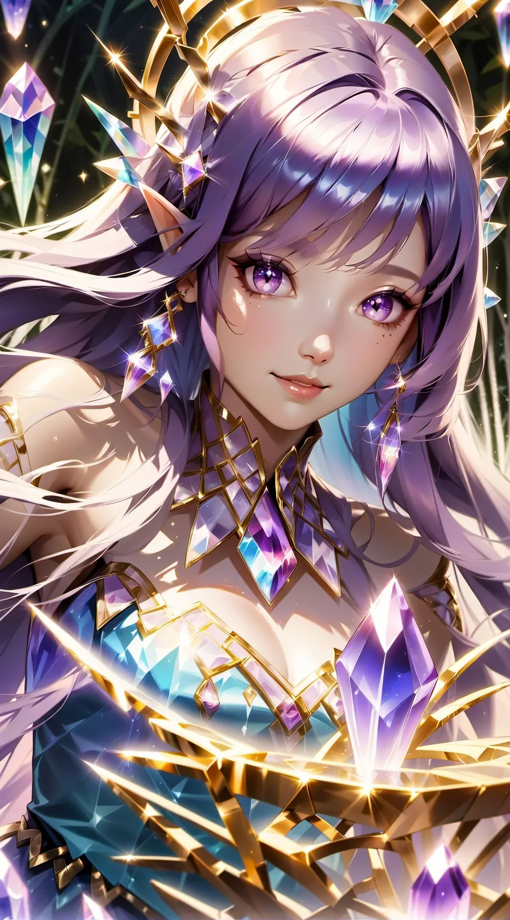 ai character: Violet  background