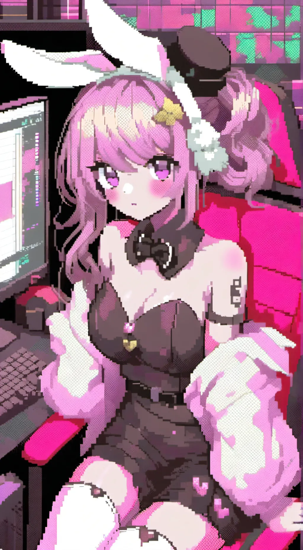 ai character: Rabbit hole miku! background