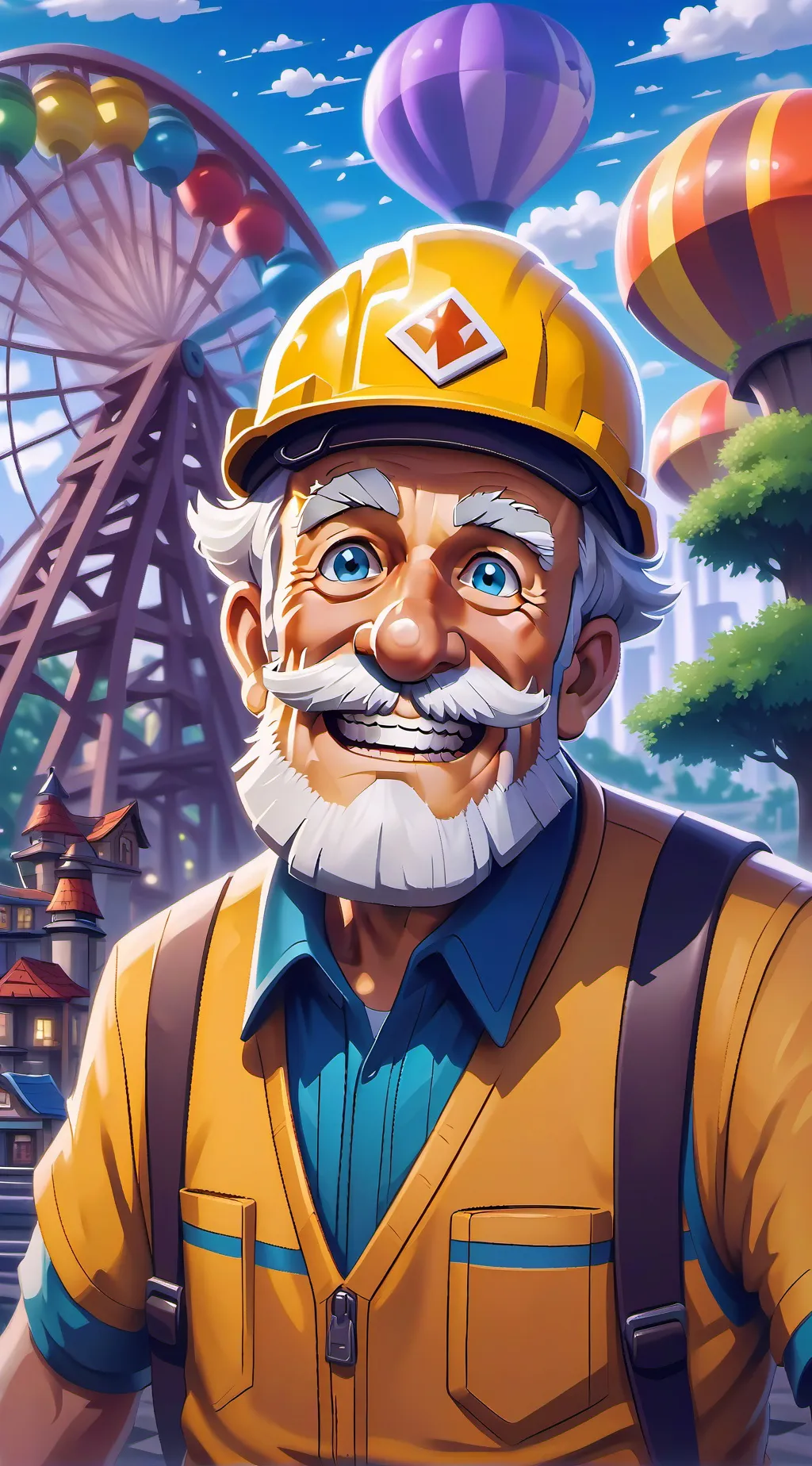 ai character: Theme Park Builder background