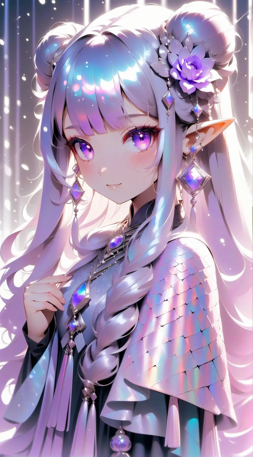 ai character: galaxia/aura background