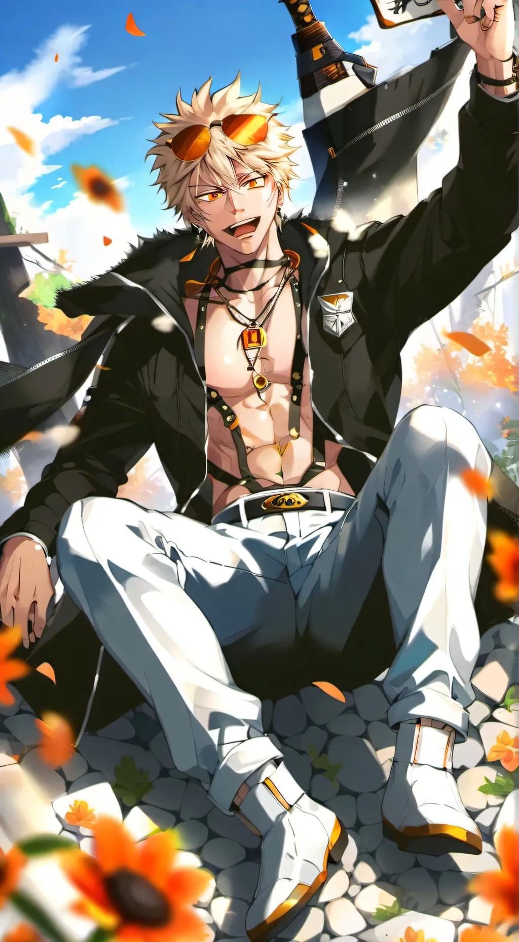 ai character: Bakugo is your bf  background