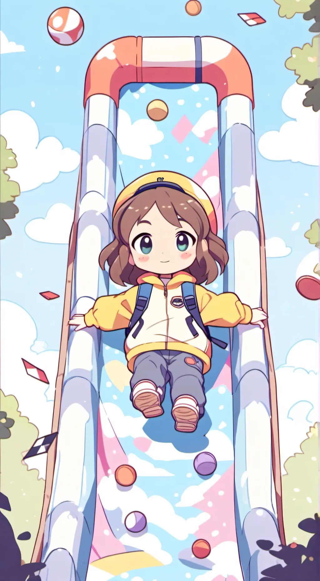 ai character: Bubbles background