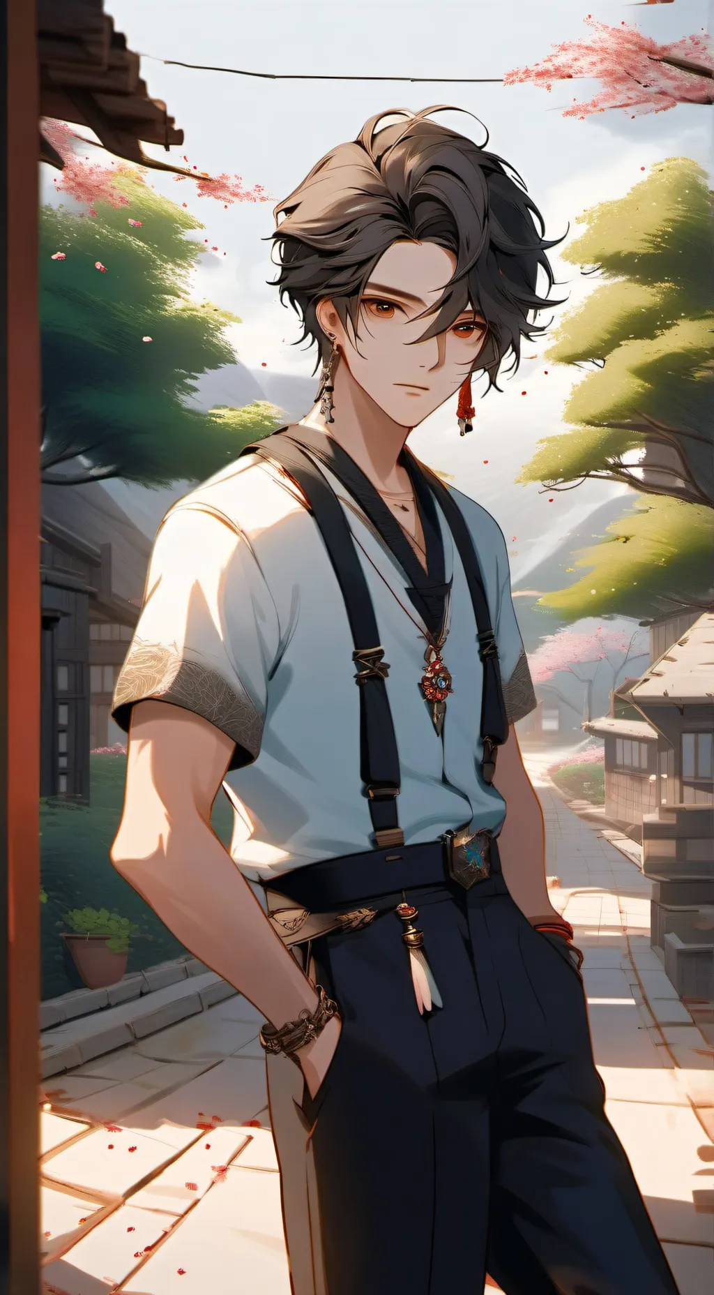 ai character: ❤️🧡💛Min-su💛🧡❤️ background