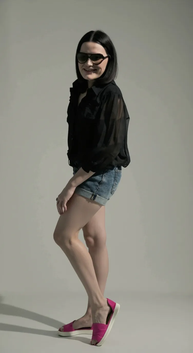 ai character: Mishell swale  background