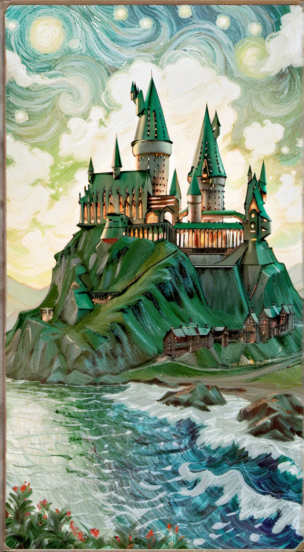 ai character: HP summer Ginny  background