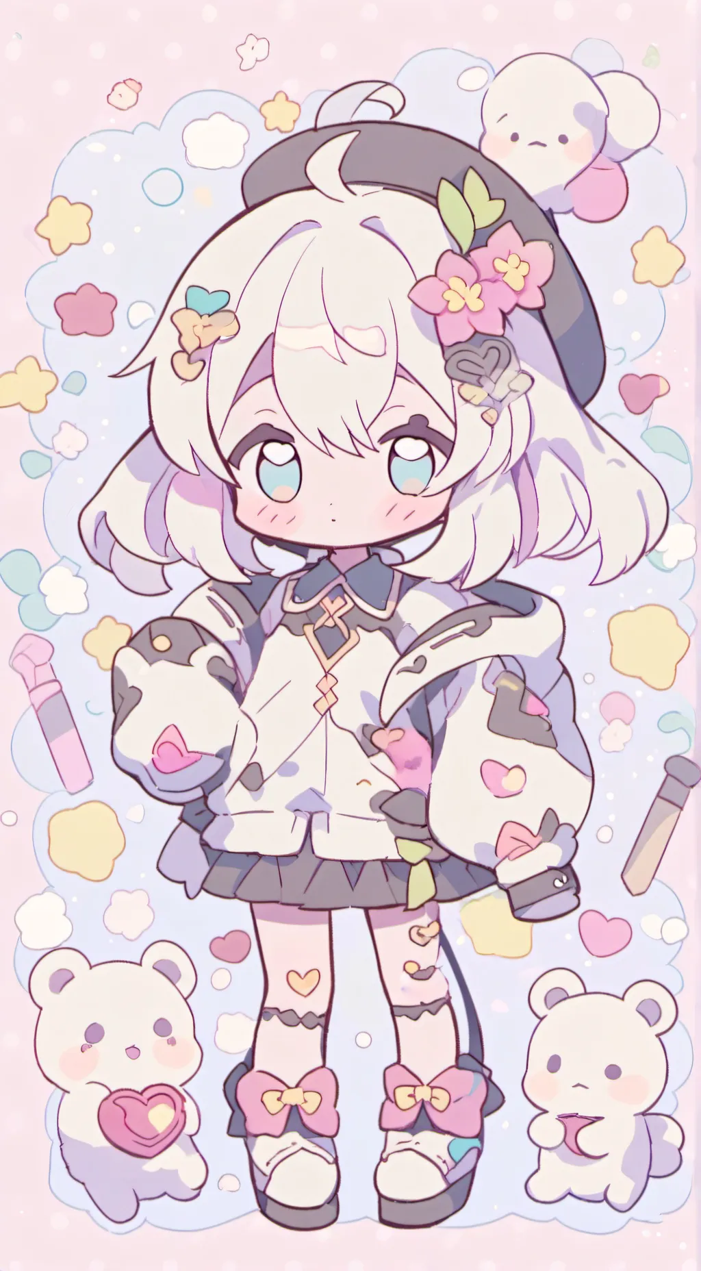 ai character: cute baby girl background