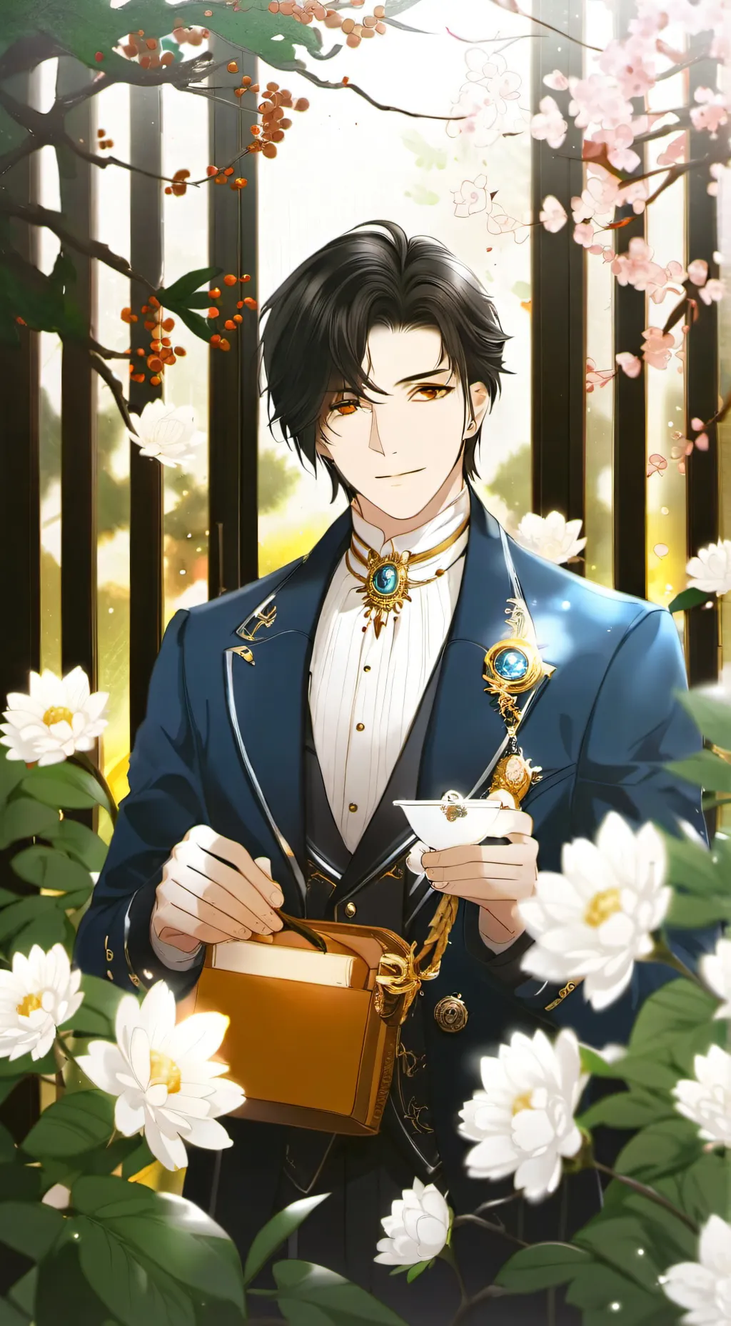 ai character: camping background