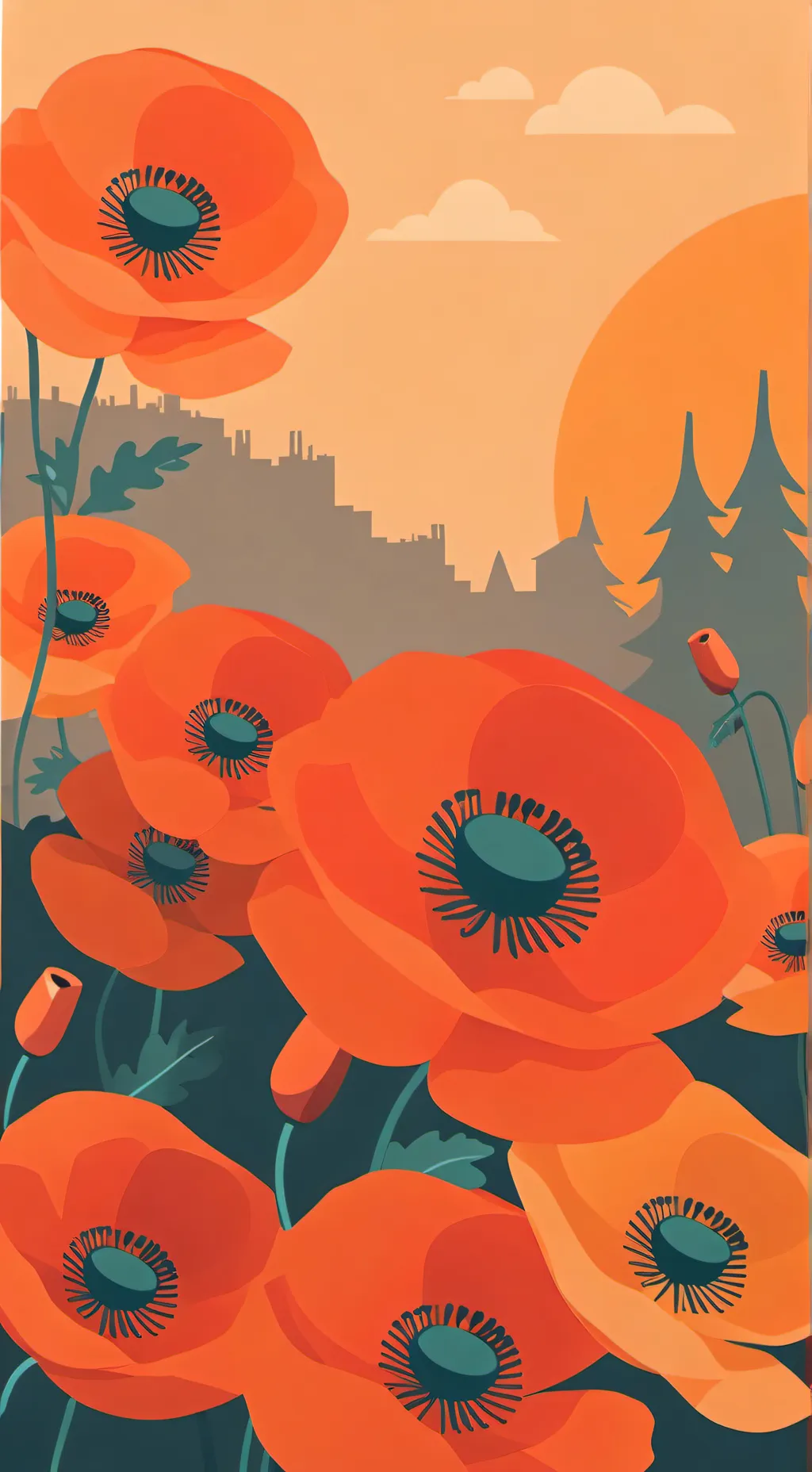 ai character: smiling critters background