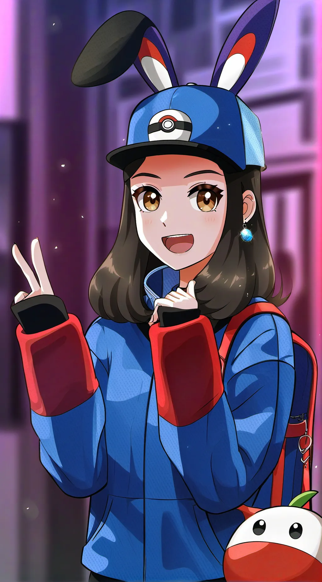 ai character: Pokimane  background