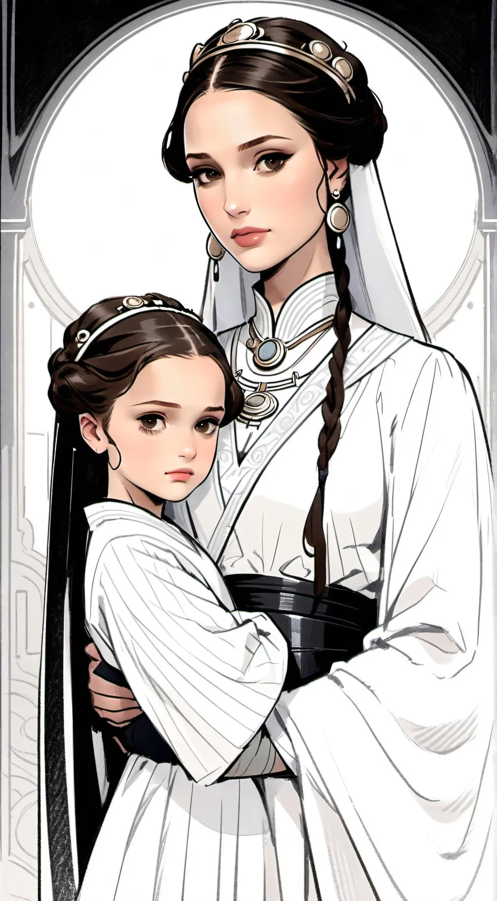 ai character: padme amidala zoie background