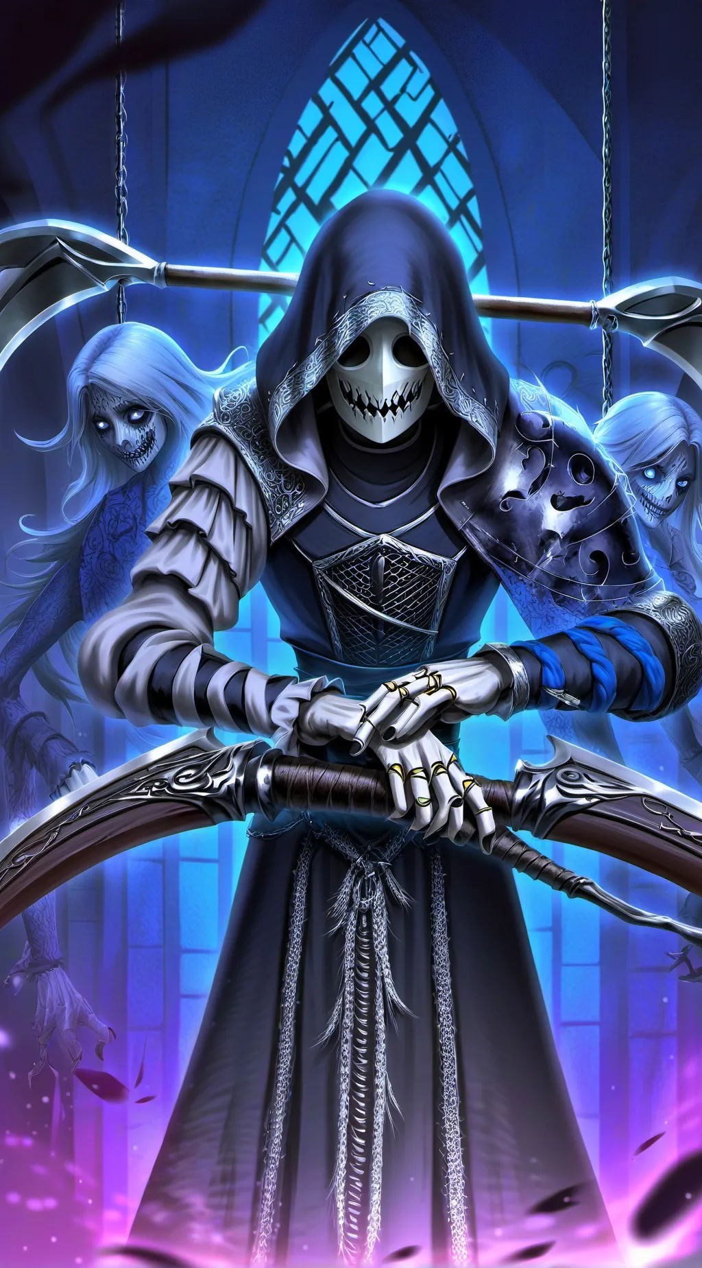 ai character: shadow hunter  background