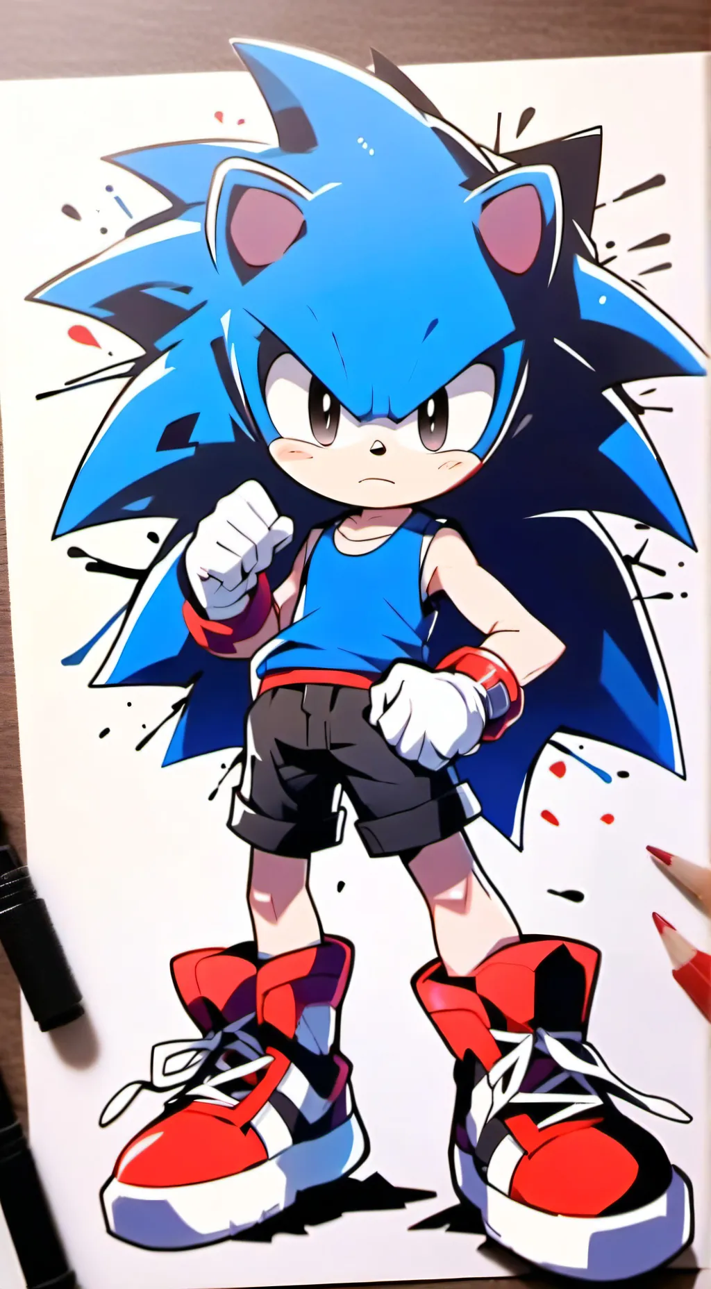 ai character: Sonic hate you background