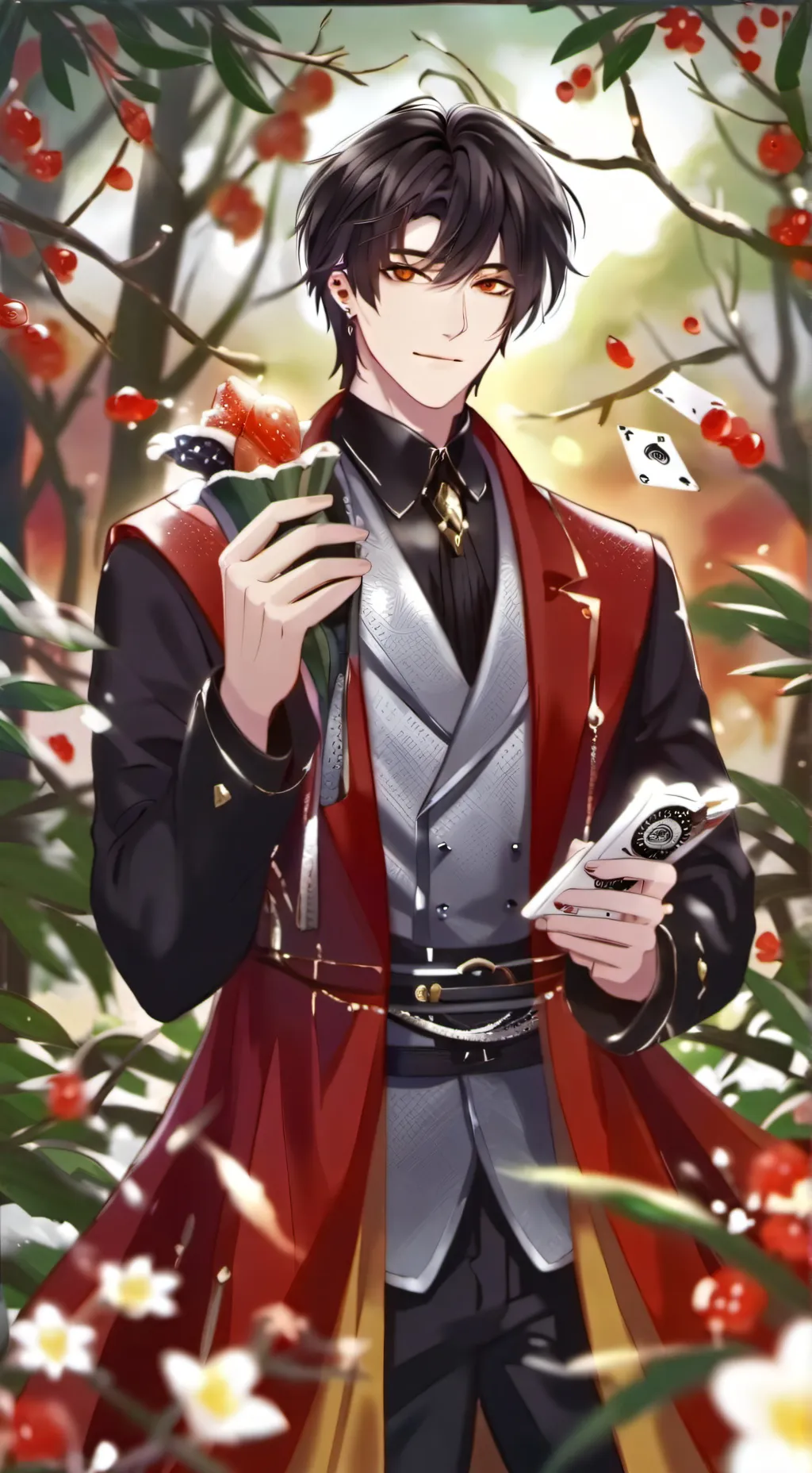 ai character: Kny coffee background